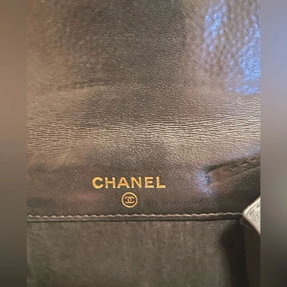 Chanel Black Caviar Timeless CC Compact Wallet